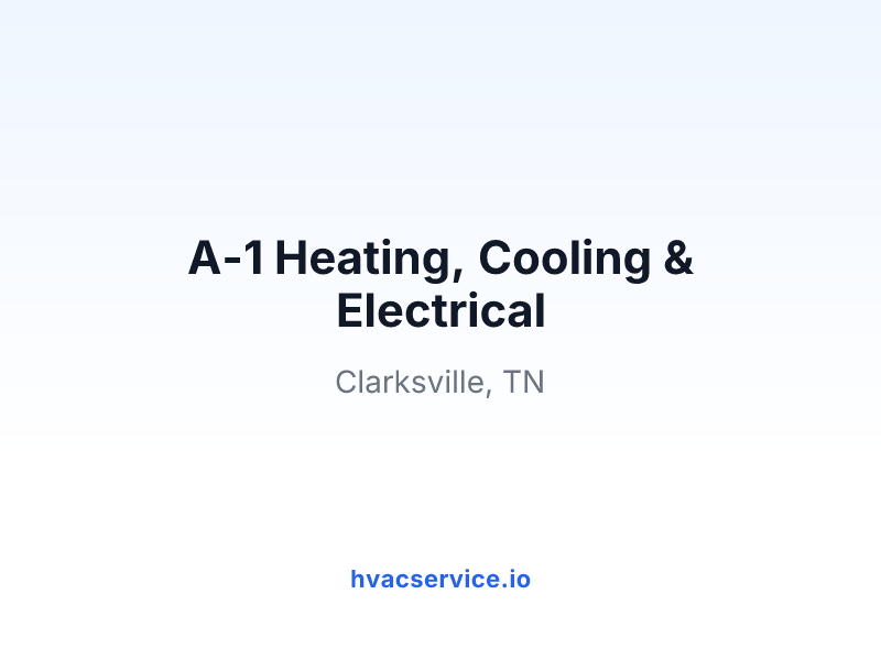 A-1 Heating, Cooling & Electrical