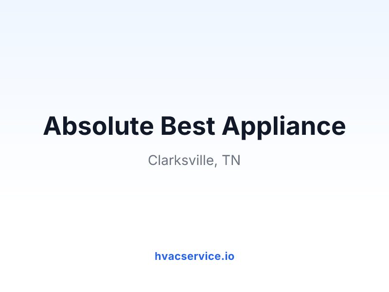 Absolute Best Appliance