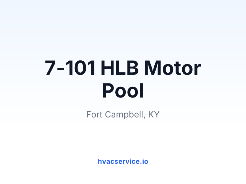 7-101 HLB Motor Pool