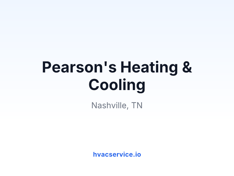 Pearson's Heating & Cooling