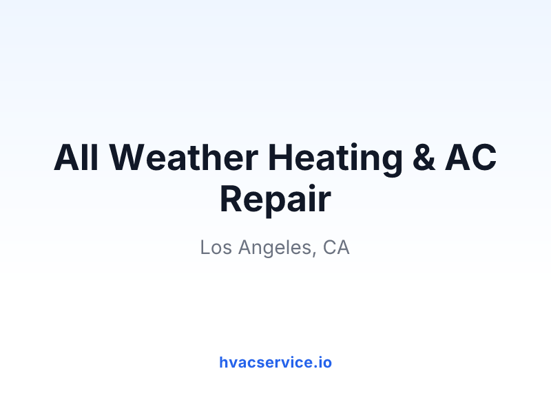 All Weather Heating & AC Repair
