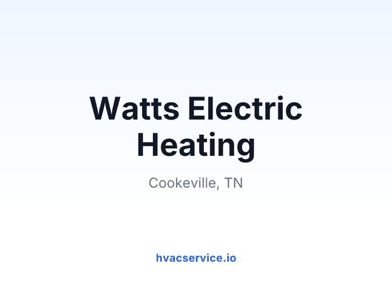 Watts Electric Heating