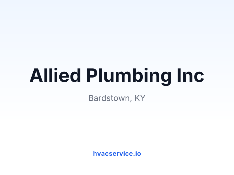 Allied Plumbing Inc