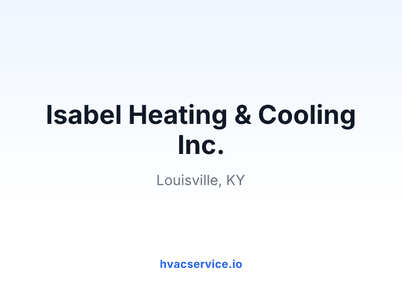 Isabel Heating & Cooling Inc.