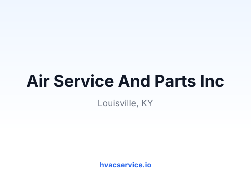 Air Service And Parts Inc