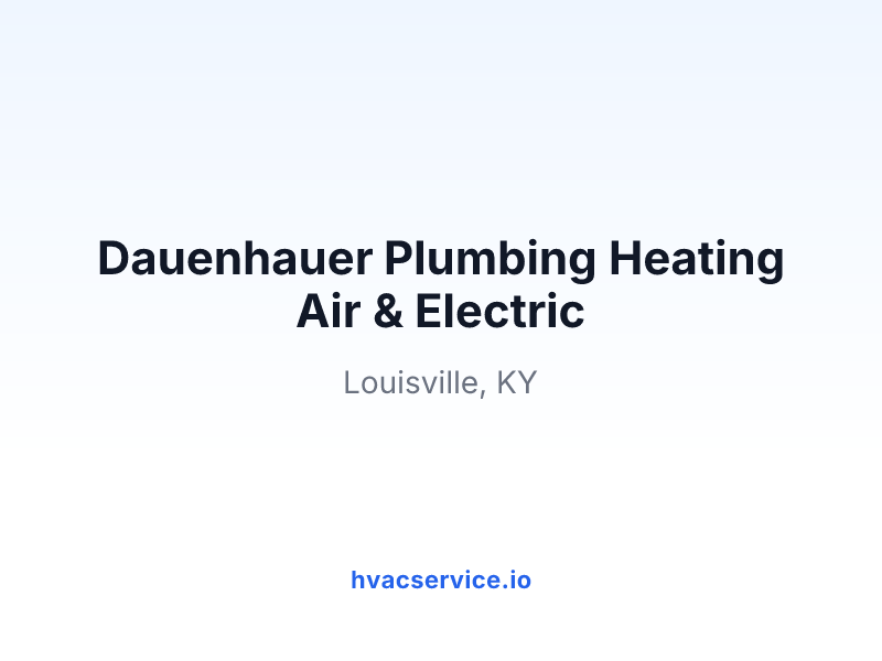 Dauenhauer Plumbing Heating Air & Electric