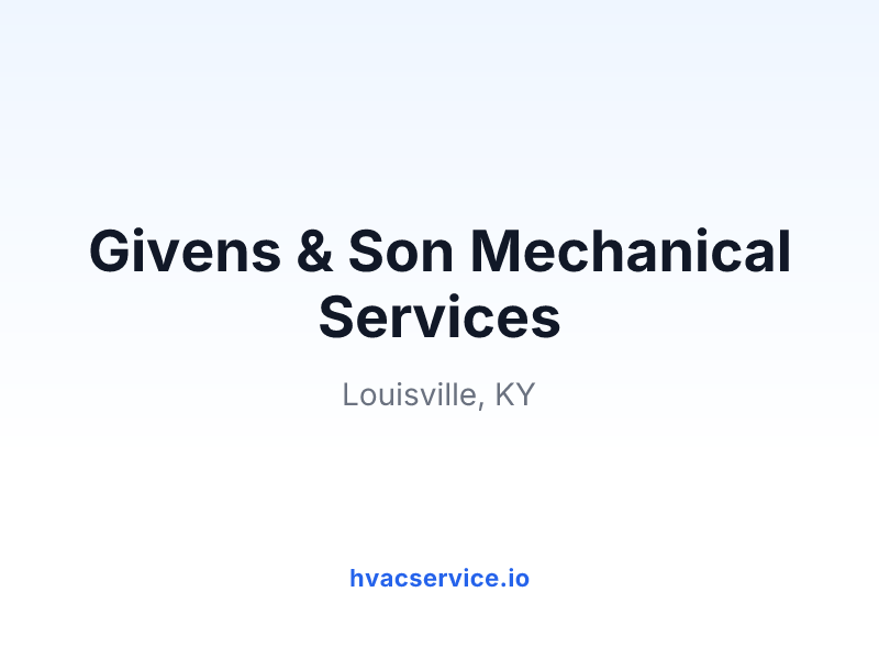 Givens & Son Mechanical Services