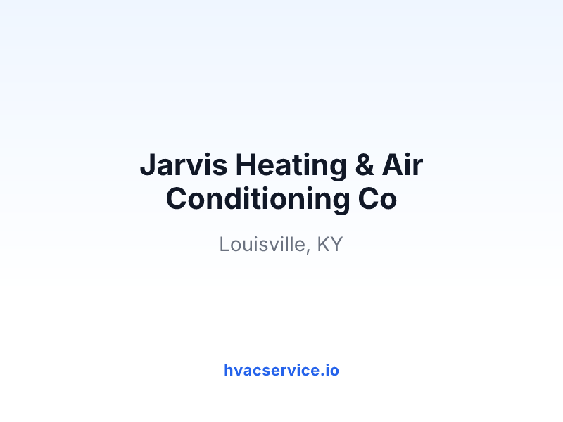 Jarvis Heating & Air Conditioning Co
