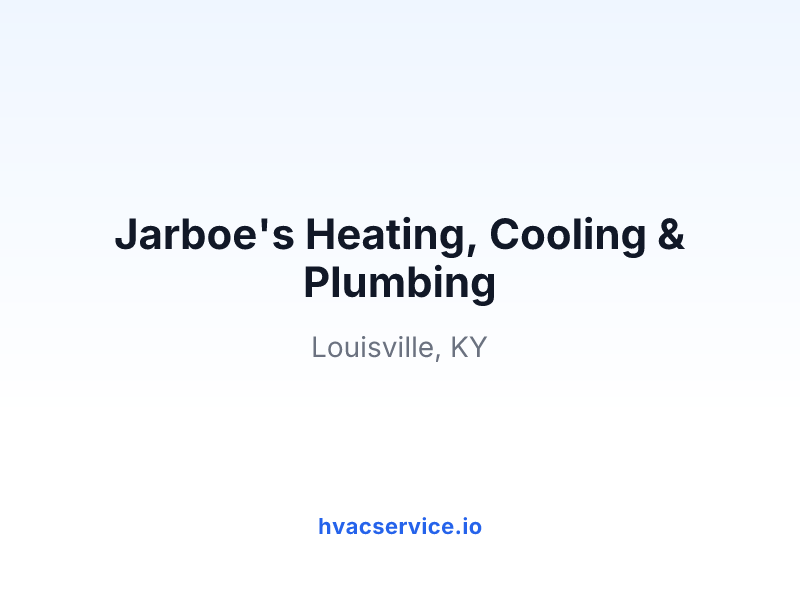 Jarboe's Heating, Cooling, Plumbing & Electrical