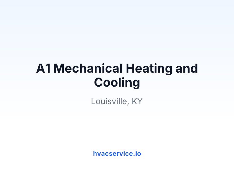 A1 Mechanical Heating and Cooling