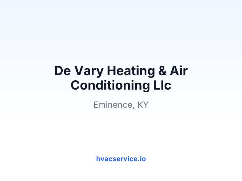 De Vary Heating & Air Conditioning Llc