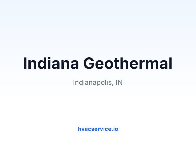 Indiana Geothermal