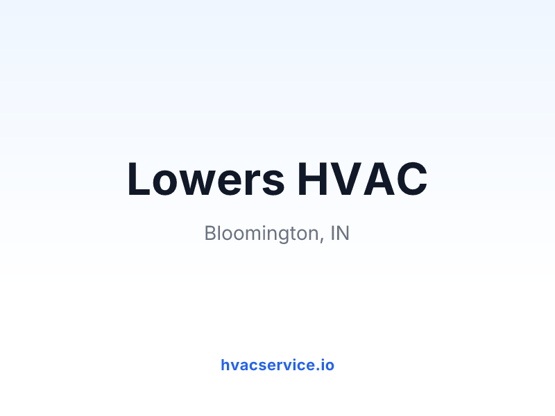 Lowers HVAC