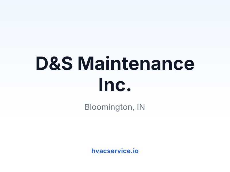 D&S Maintenance Inc.