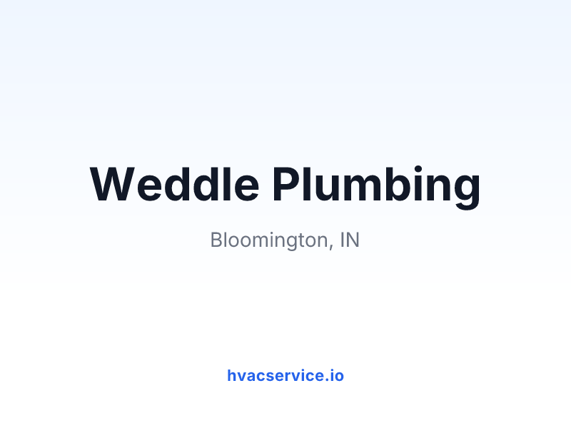 Weddle Plumbing