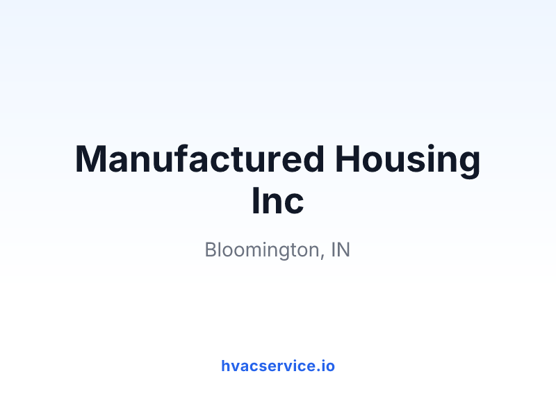 Manufactured Housing Inc