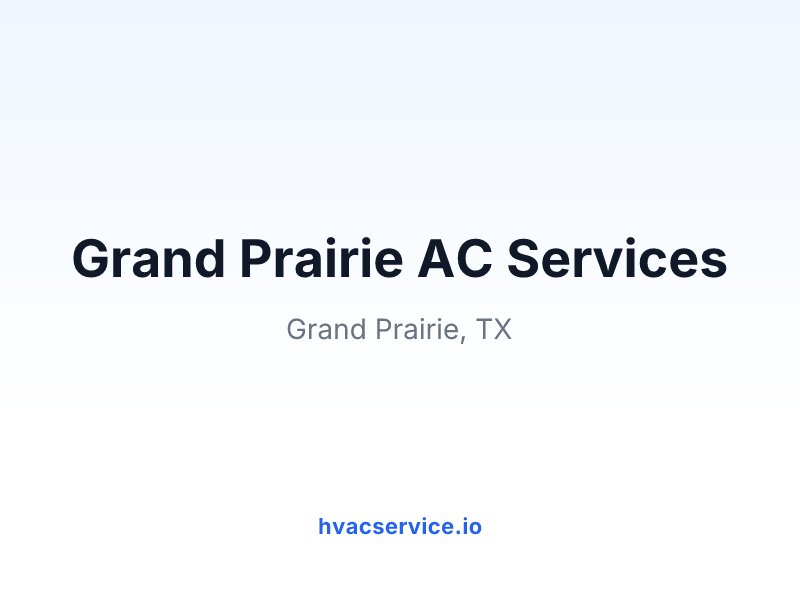 Grand Prairie AC Services