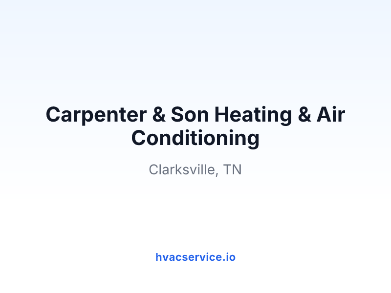 Carpenter & Son Heating & Air Conditioning