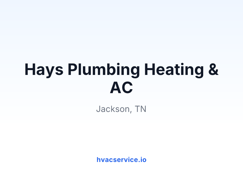Hays Plumbing Heating & AC