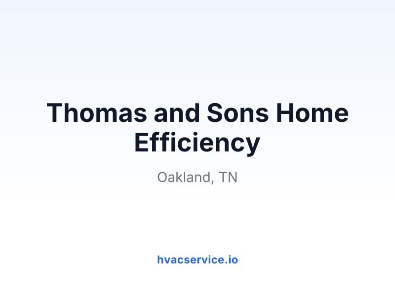 Thomas and Sons Home Efficiency