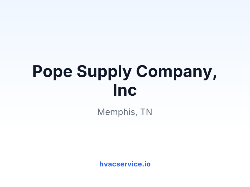 Pope Supply Company, Inc