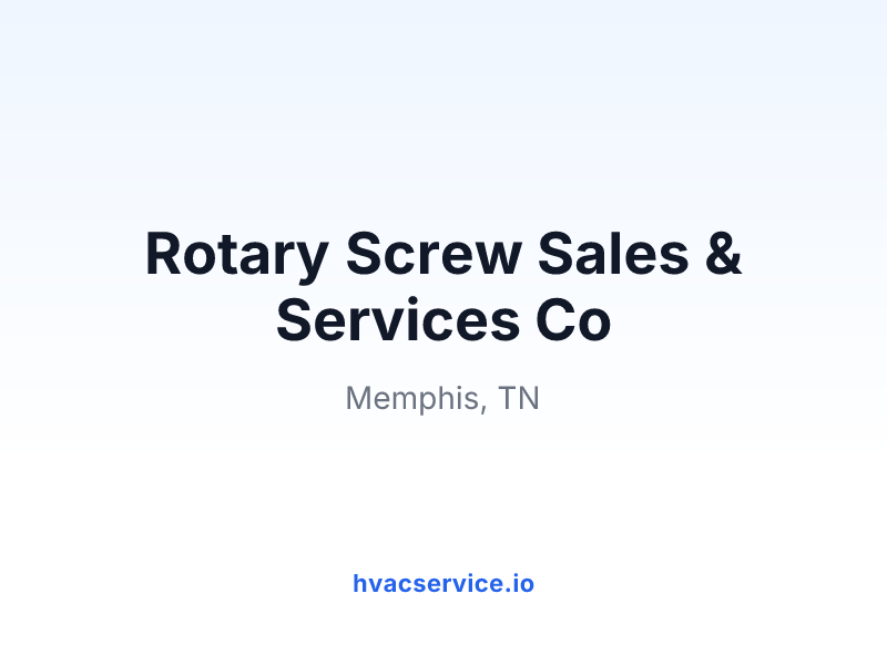 Rotary Screw Sales & Services Co