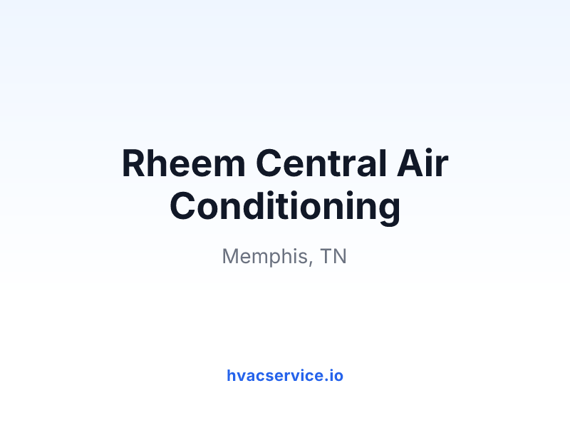 Rheem Central Air Conditioning