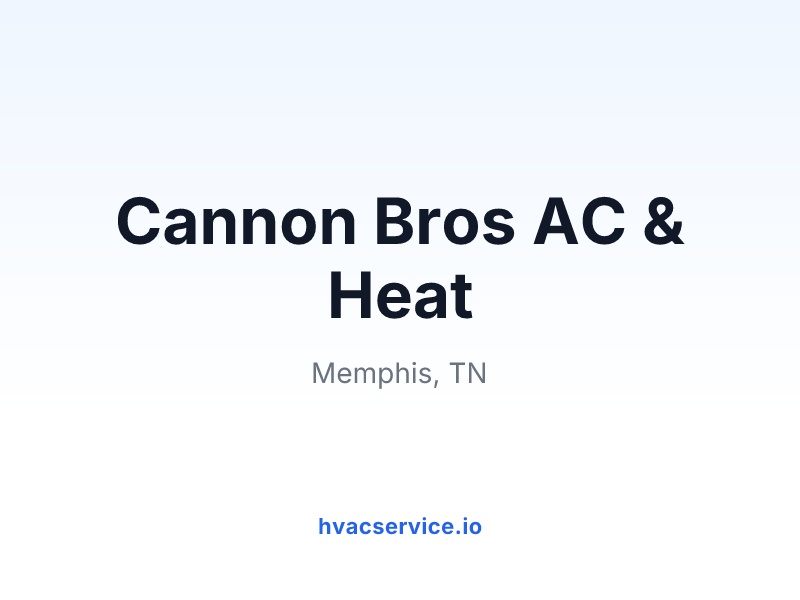 Cannon Bros AC & Heat