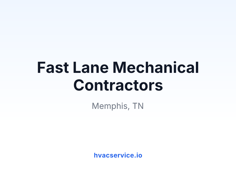 Fast Lane Mechanical Contractors