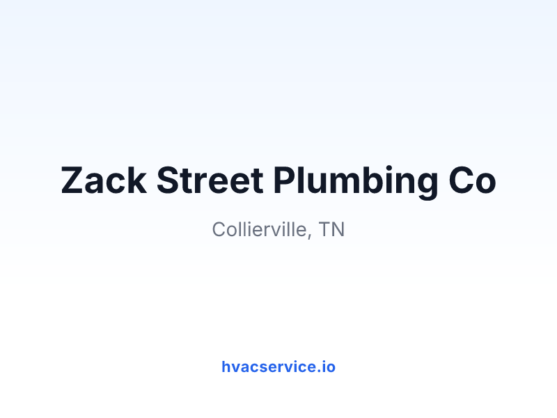 Zack Street Plumbing Co