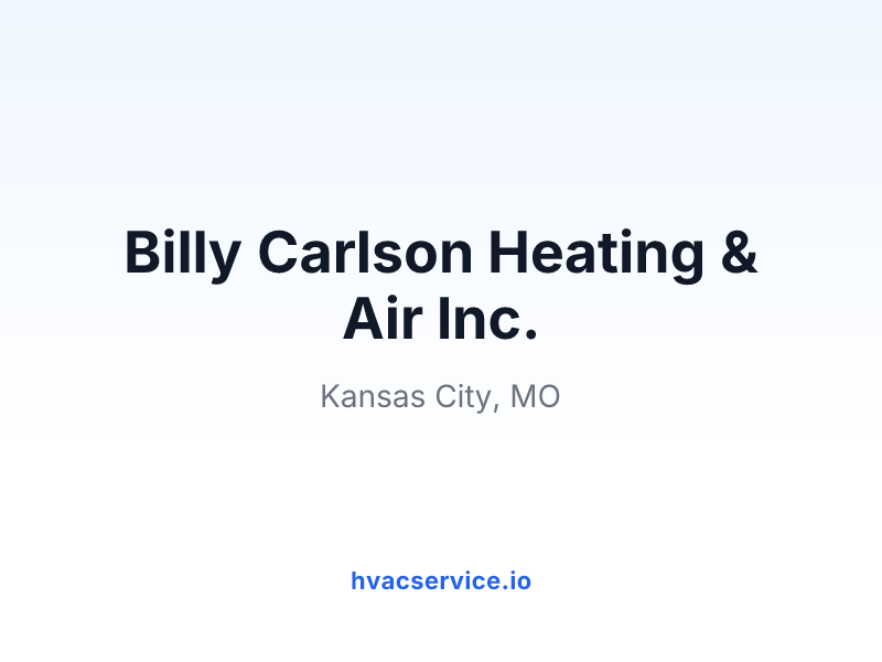 Billy Carlson Heating & Air lnc.