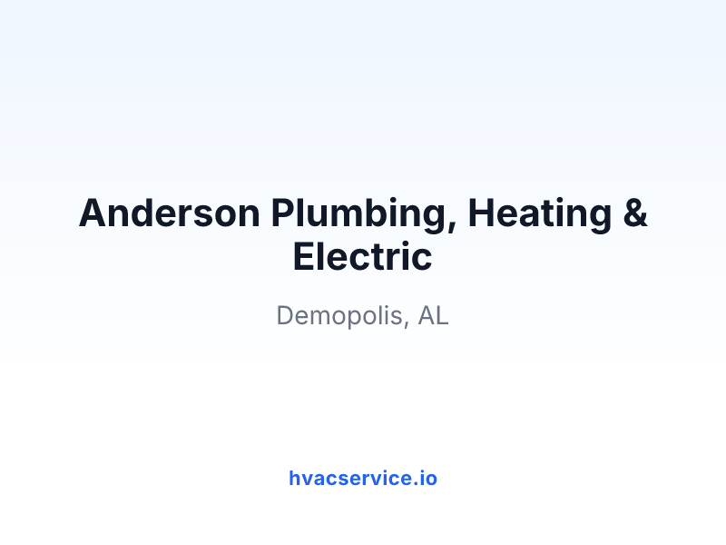Anderson Plumbing, Heating & Electric