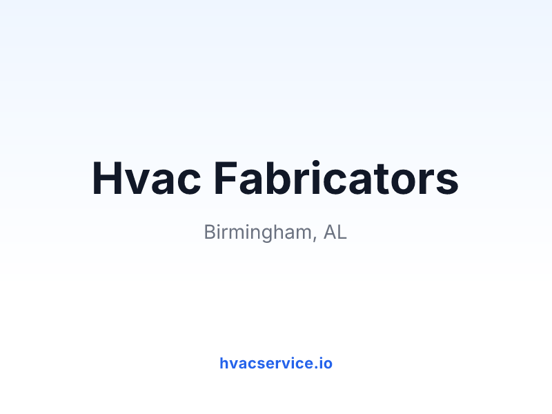 Hvac Fabricators