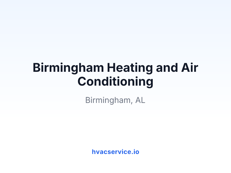 Birmingham Heating and Air Conditioning