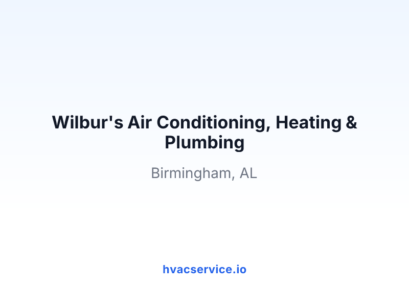 Wilbur's Air Conditioning, Heating & Plumbing