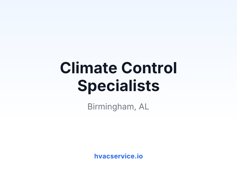 Climate Control Specialists