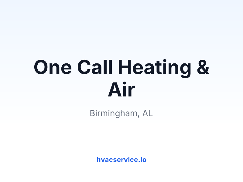 One Call Heating & Air