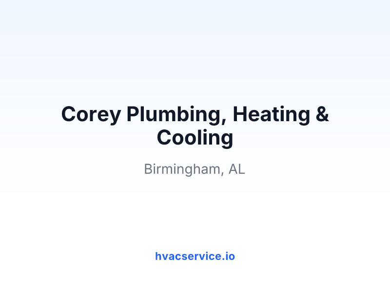 Corey Plumbing, Heating & Cooling