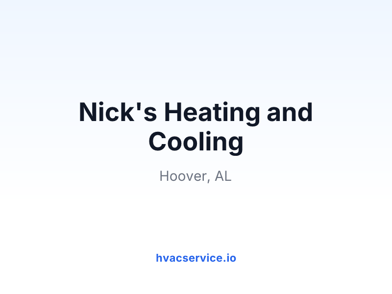 Nick's Heating and Cooling