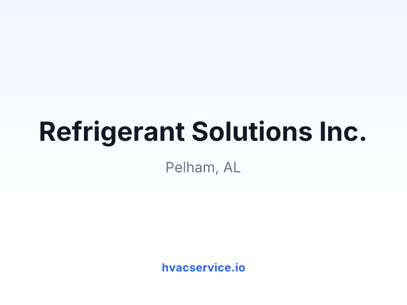 Refrigerant Solutions Inc.