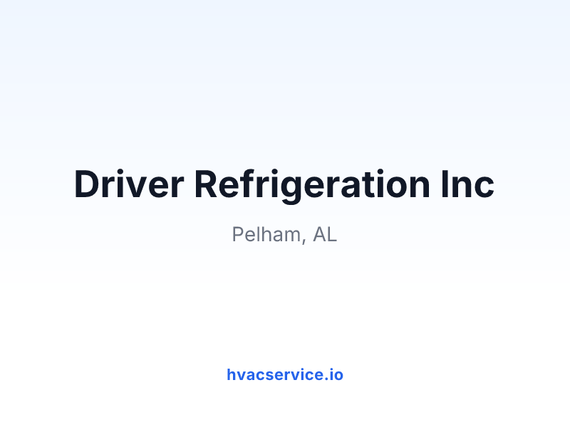 Driver Refrigeration Inc