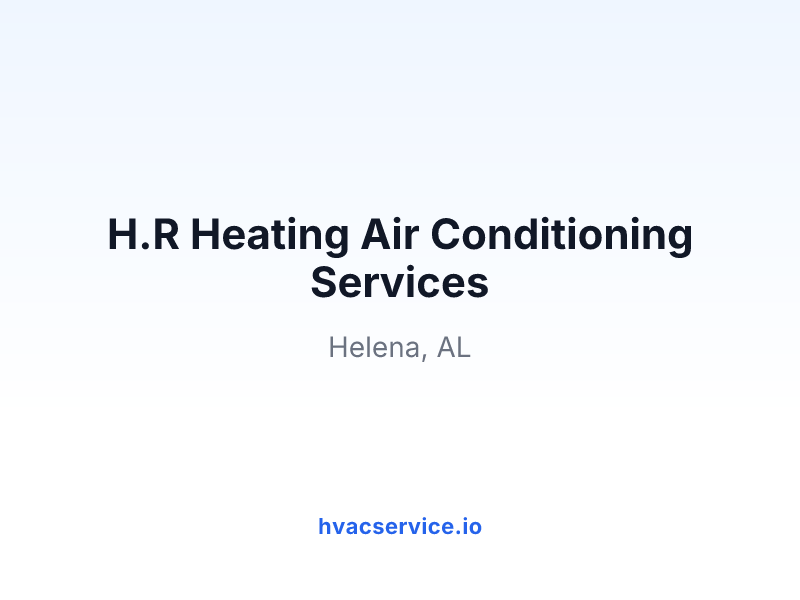 H.R Heating Air Conditioning Services