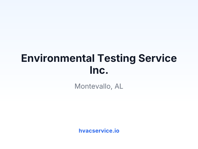 Environmental Testing Service Inc.