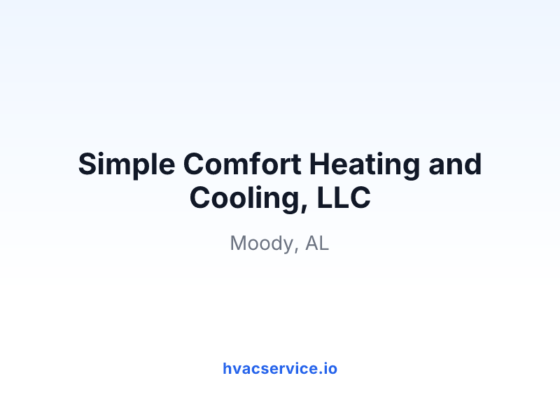 Simple Comfort Heating and Cooling, LLC