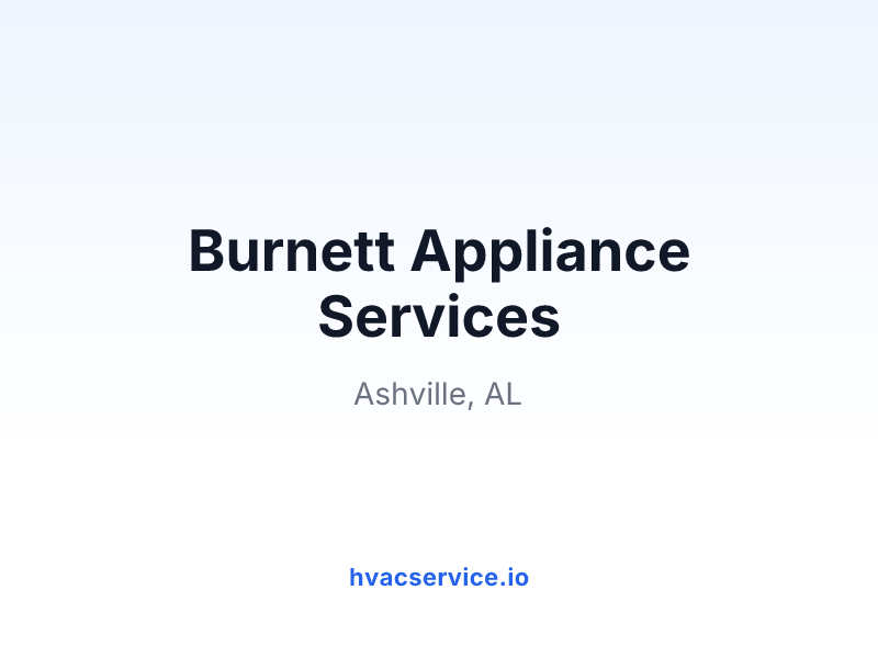 Burnett Appliance Services