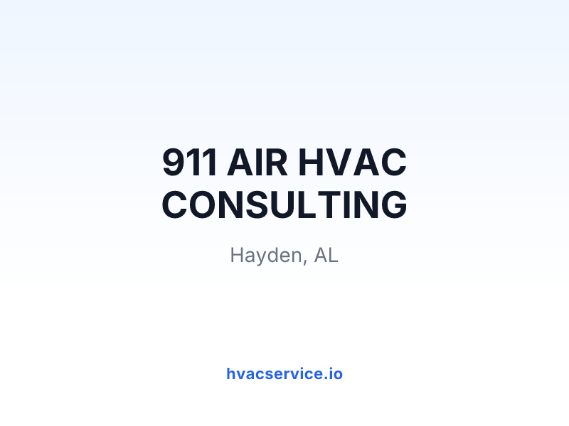 911 AIR HVAC CONSULTING