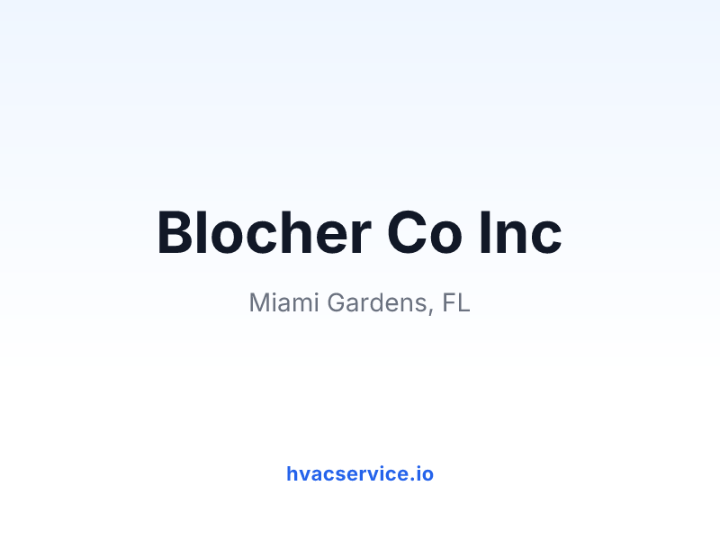 Blocher Co Inc