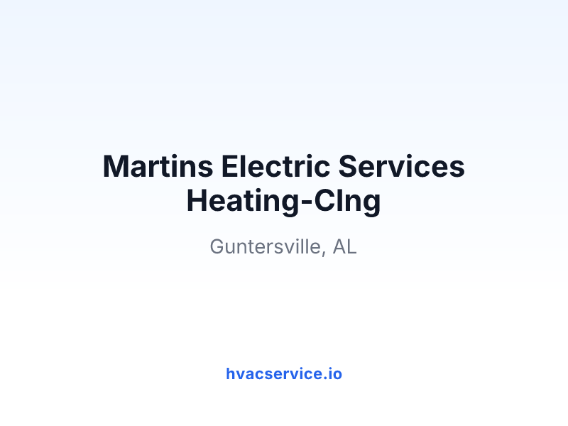 Martins Electric Services Heating-Clng