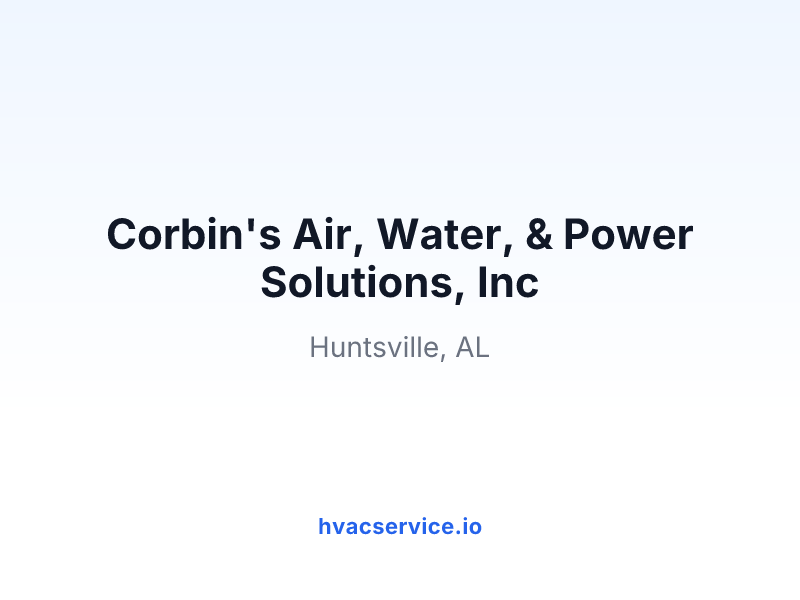 Corbin's Air, Water, & Power Solutions, Inc