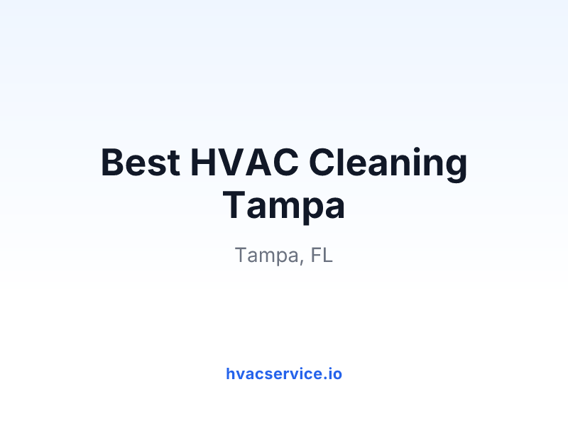 Best HVAC Cleaning Tampa